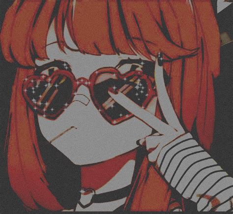 red anime pfps|aesthetic red anime girl pfp.